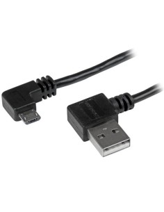 StarTech.com Cable de 1m USB-A a Micro USB con conector acodado a la derecha - Macho a Macho - Negro