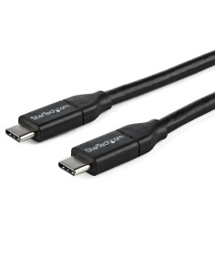StarTech.com Cable de 1m USB-C a USB-C Macho a Macho con capacidad para Entrega de Alimentación de 5A - Cable de Carga USB-C - N