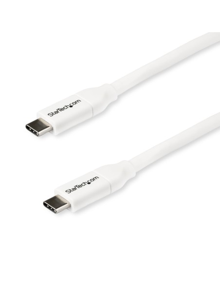 StarTech.com Cable de 2m USB-C a USB-C Macho a Macho con capacidad para Entrega de Alimentación de 5A - Cable de Carga USB-C - B