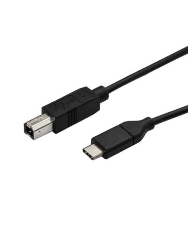 StarTech.com Cable de 3m USB-C a USB-B de Impresora - Cable Adaptador USB Tipo C a USB B negro