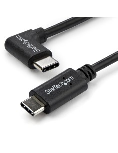 StarTech.com Cable de 1m USB-C a USB-C Acodado a la Derecha - Macho a Macho - Negro