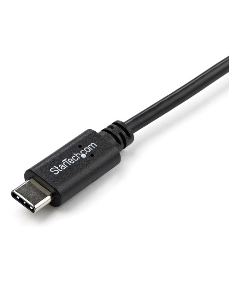 StarTech.com Cable de 1m USB-C a USB-C Acodado a la Derecha - Macho a Macho - Negro