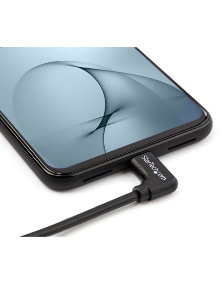 StarTech.com Cable de 1m USB-C a USB-C Acodado a la Derecha - Macho a Macho - Negro
