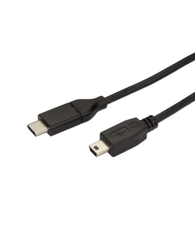 StarTech.com Cable de 2m USB-C a Mini USB-B - Cable Adaptador Macho a Macho - Negro