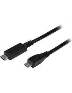StarTech.com Cable Adaptador de 1m USB-C a Micro USB B - USB 2.0 Macho a Macho - Negro
