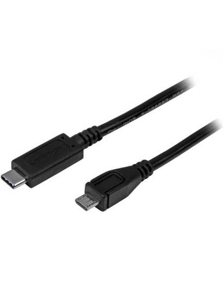 StarTech.com Cable Adaptador de 1m USB-C a Micro USB B - USB 2.0 Macho a Macho - Negro