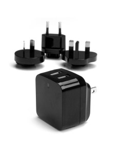 StarTech.com Cargador de Pared USB 2.0 de 2 Puertos para Tablets Smartphones - Cargador de Alta Potencia para Viajes negro