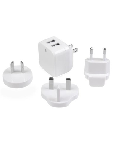 StarTech.com Cargador de Pared USB 2.0 de 2 Puertos para Tablets Smartphones - Cargador Blanco de Alta Potencia para Viajes