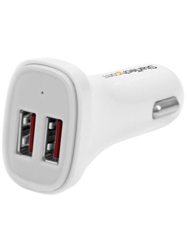 StarTech.com USB2PCARWHS cargador de coche USB 2.0 24w 2.4a blanco