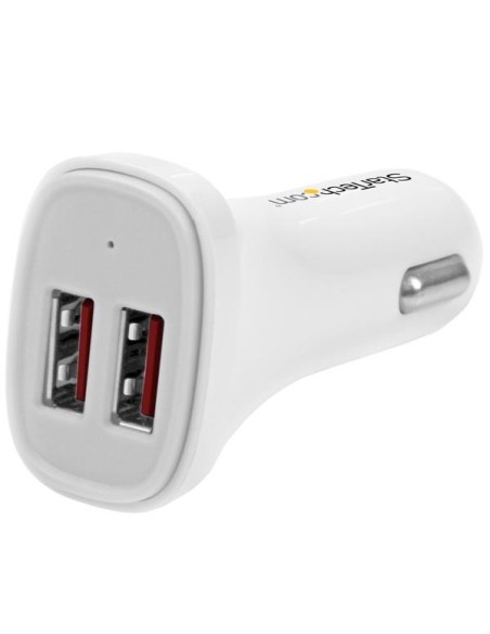 StarTech.com USB2PCARWHS cargador de coche USB 2.0 24w 2.4a blanco