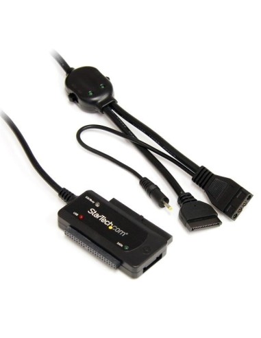 StarTech.com Adaptador Combo SATA IDE a USB 2.0 para Disco Duro y SSD con Alimentación - negro