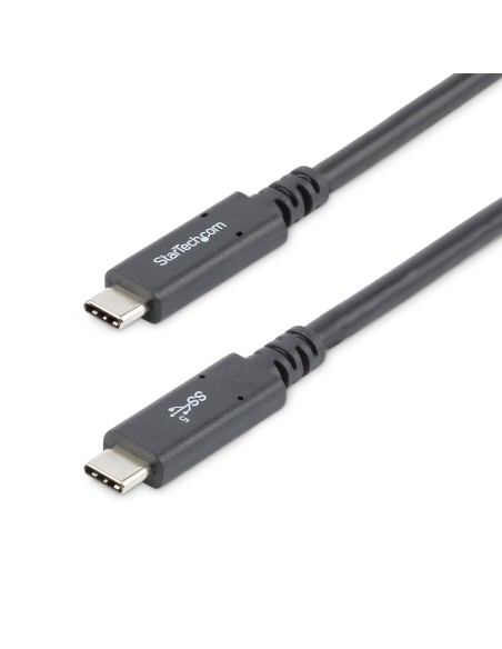 StarTech.com Cable de 1.8m USB-C a USB-C con capacidad para Entrega de Alimentación de 5A - macho a macho - negro