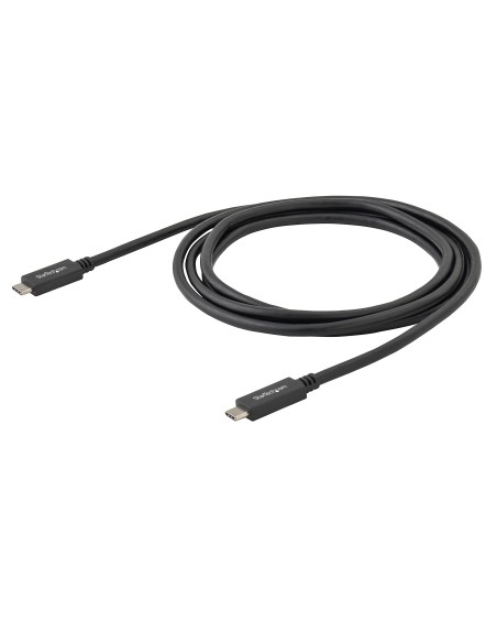 StarTech.com Cable de 2m USB-C macho a macho USB 3.1 Certificado con Entrega de Potencia - negro