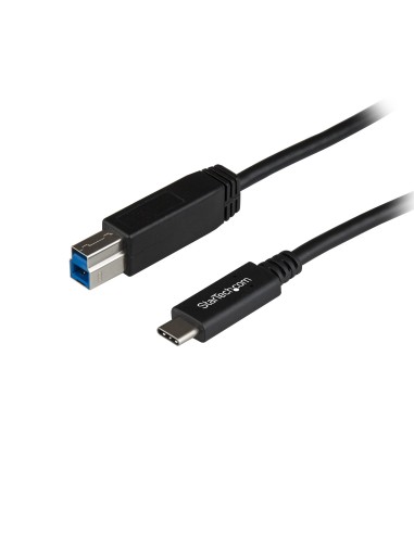 StarTech.com USB31CB1M cable 1m usb 3.1 Gen 2 usb tipo-c a usb tipo-b macho a macho - negro