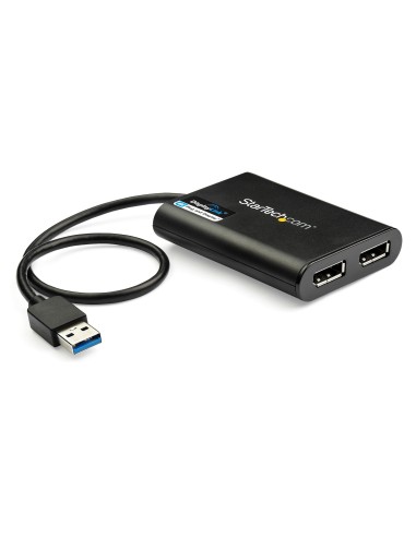 StarTech.com Adaptador Gráfico Externo USB 3.0 a DisplayPort Doble - 4K 60 Hz - negro