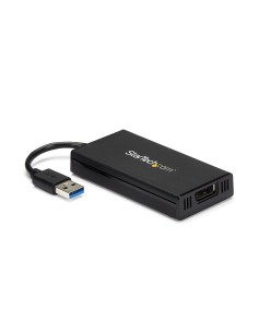 StarTech.com Adaptador Gráfico Externo Multi Monitor USB 3.0 a DisplayPort Ultra HD 4K Certificado DisplayLink - negro