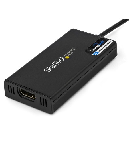 StarTech.com Adaptador Gráfico Externo Multi Monitor USB 3.0 a HDMI Ultra HD 4K Certificado DisplayLink negro
