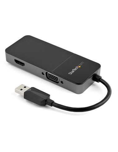 StarTech.com Adaptador USB 3.0 a HDMI VGA - 4K de 30Hz negro plata