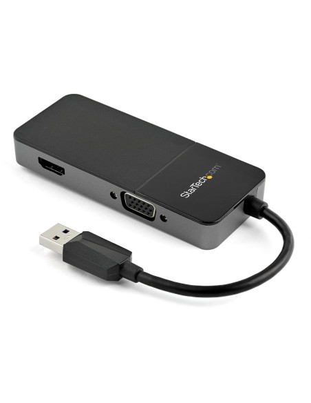 StarTech.com Adaptador USB 3.0 a HDMI VGA - 4K de 30Hz negro plata