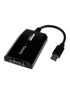 StarTech.com Adaptador de VÍ­deo Externo USB 3.0 a VGA para Mac - Tarjeta Gráfica Externa Cable - 1920x1200 1080p negro