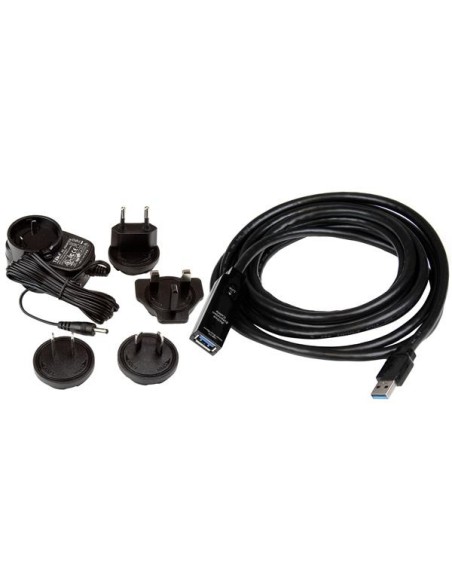 StarTech.com Cable Extensor Alargador USB 3.0 SuperSpeed Activo de 3m - USB A Macho a Hembra - Negro