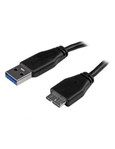 StarTech.com Cable de 3m USB 3.0 Delgado - Usb A Macho a Micro B Macho negro
