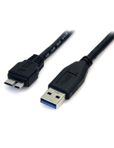 StarTech.com Cable 50cm USB 3.0 Super Speed SS Micro USB B Macho a USB A Macho Adaptador - Negro