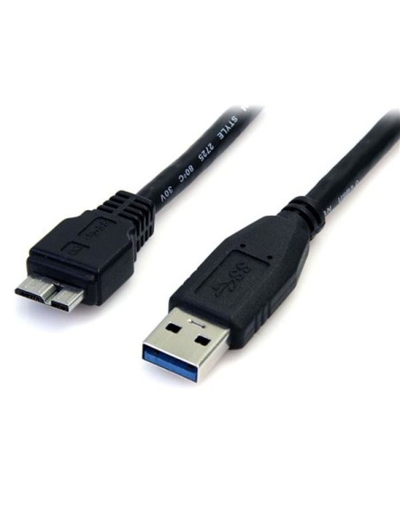 StarTech.com Cable 50cm USB 3.0 Super Speed SS Micro USB B Macho a USB A Macho Adaptador - Negro