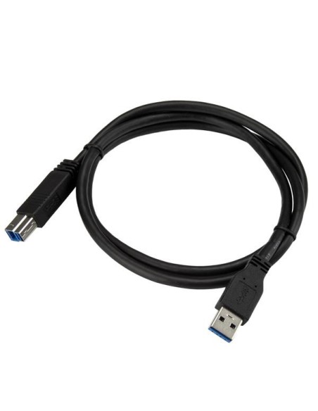 StarTech.com Cable Certificado 1m USB 3.0 Super Speed USB B Macho a USB A Macho Adaptador para Impresora - Negro