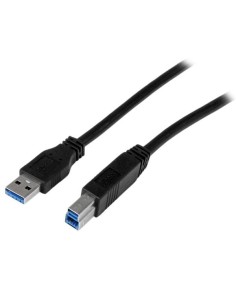 StarTech.com Cable Certificado 2m USB 3.0 Super Speed USB B Macho a USB A Macho Adaptador para Impresora - Negro