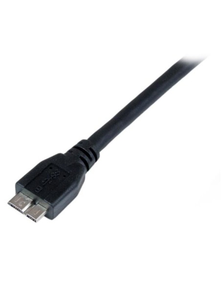 StarTech.com Cable Certificado 1m USB 3.0 Super Speed SS Micro USB B Macho a USB A Macho Adaptador - Negro