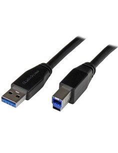 StarTech.com Cable Activo USB 3.1 SuperSpeed de 5 metros - Usb A Macho a Usb B Macho - negro
