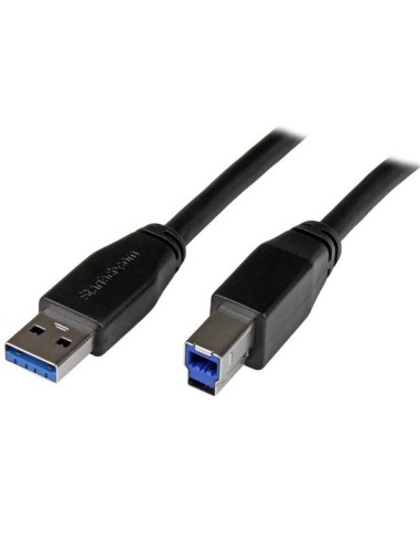 StarTech.com Cable Activo USB 3.1 SuperSpeed de 5 metros - Usb A Macho a Usb B Macho - negro
