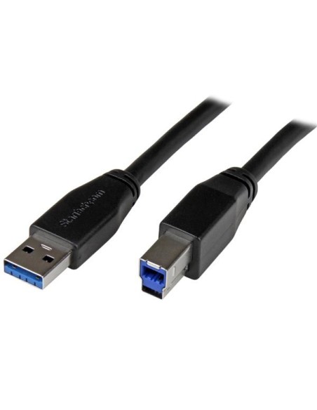 StarTech.com Cable Activo USB 3.1 SuperSpeed de 5 metros - Usb A Macho a Usb B Macho - negro