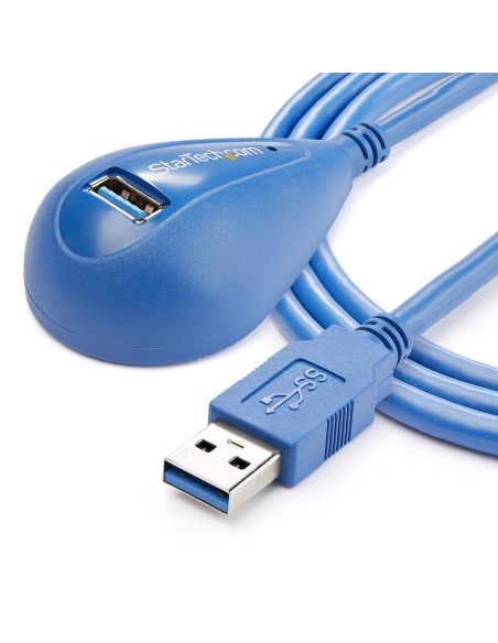 StarTech.com Cable de 1,5m Extensión Alargador USB 3.0 SuperSpeed Dock de Sobremesa - Tipo A Macho a Hembra - azul