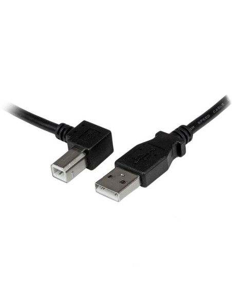 StarTech.com Cable Adaptador USB 1m para Impresora Acodado - USB A Macho a USB B Macho en Íngulo Izquierdo negro