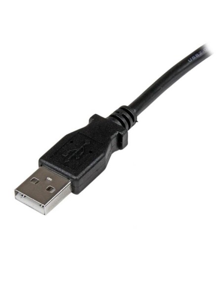StarTech.com Cable Adaptador USB 1m para Impresora Acodado - USB A Macho a USB B Macho en Íngulo Izquierdo negro