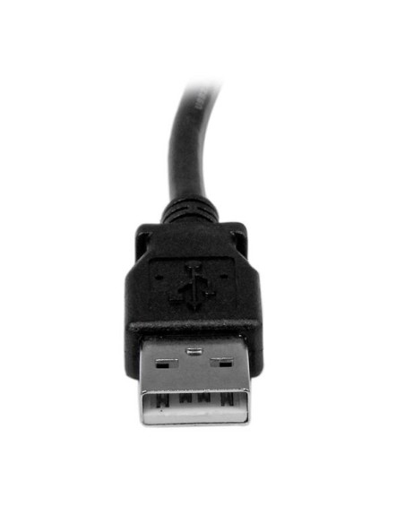 StarTech.com Cable Adaptador USB 1m para Impresora Acodado - USB A Macho a USB B Macho en Íngulo Izquierdo negro