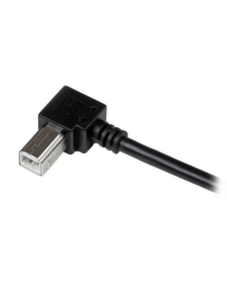 StarTech.com Cable Adaptador USB 2.0 1m para Impresora Acodado - USB A Macho a USB B Macho en Íngulo Derecho negro