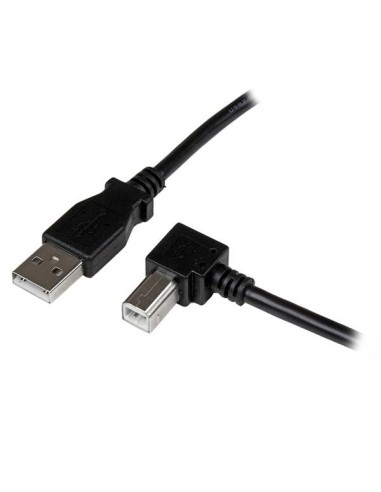 StarTech.com Cable Adaptador USB 2.0 2m para Impresora Acodado - USB A Macho a USB B Macho en Íngulo Derecho negro