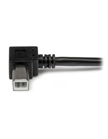 StarTech.com Cable Adaptador USB 2.0 2m para Impresora Acodado - USB A Macho a USB B Macho en Íngulo Derecho negro