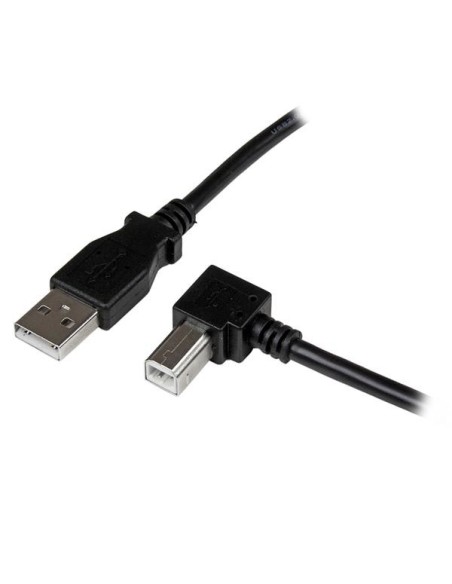 StarTech.com Cable Adaptador USB 2.0 3m para Impresora Acodado - USB A Macho a USB B Macho en Íngulo Derecho negro