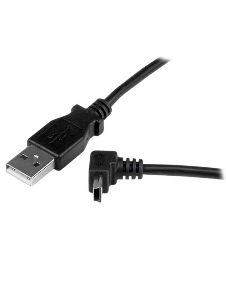 StarTech.com Cable Adaptador  USB 2.0 1m USB A Macho a Mini USB B Macho Acodado en Íngulo hacia Arriba negro