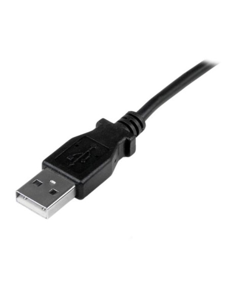 StarTech.com Cable Adaptador  USB 2.0 1m USB A Macho a Mini USB B Macho Acodado en Íngulo hacia Arriba negro