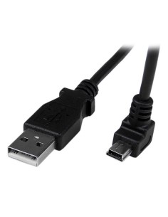StarTech.com Cable Adaptador USB 2.0 2m USB A Macho a Mini USB B Macho Acodado en Íngulo hacia Abajo negro