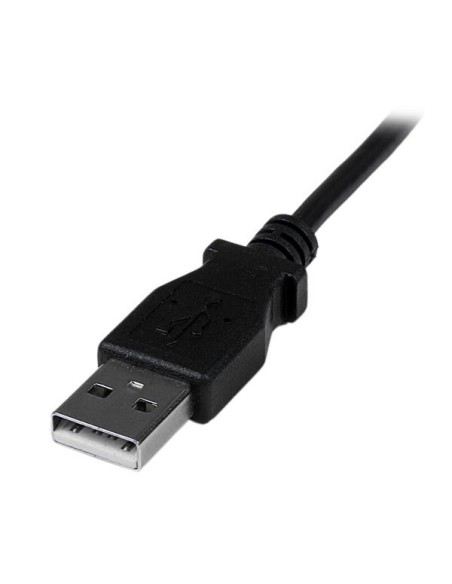 StarTech.com Cable Adaptador USB 2.0 2m USB A Macho a Mini USB B Macho Acodado en Íngulo hacia Abajo negro