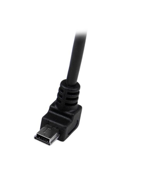 StarTech.com Cable Adaptador USB 2.0 2m USB A Macho a Mini USB B Macho Acodado en Íngulo hacia Abajo negro