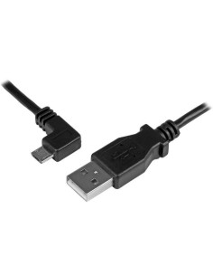 StarTech.com Cable USB 2.0 de 1m USB A macho a Micro USB B macho con conector acodado a la izquierda - Cable de Carga y Sincroni