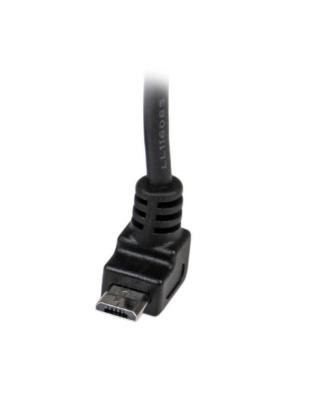 StarTech.com Cable Adaptador 1m USB 2.0 Tipo-A Macho a Micro USB B Macho Acodado en Íngulo hacia Arriba para Teléfono Móvil neg