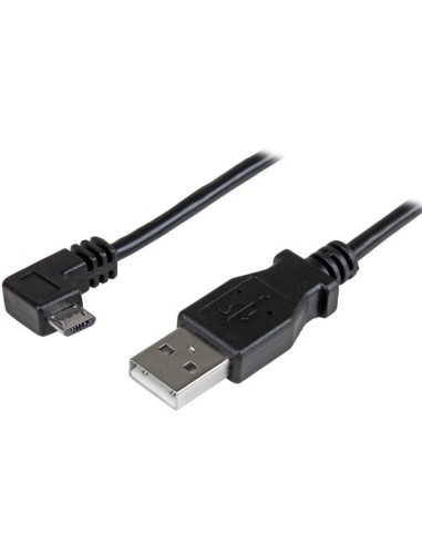StarTech.com USBAUB2MRA cable USB 2.0 Tipo-A macho a Micro-USB B macho acodado 2m negro